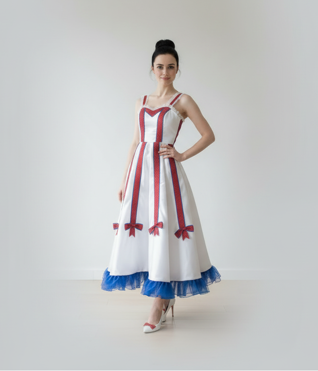 Robe longue French Cancan