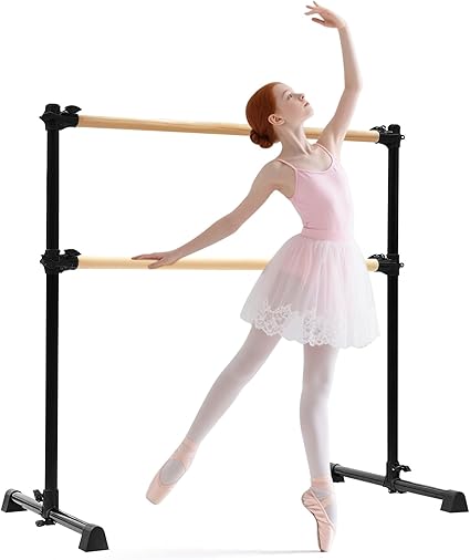Barre de danse double hauteur réglable de 15 à 122 cm