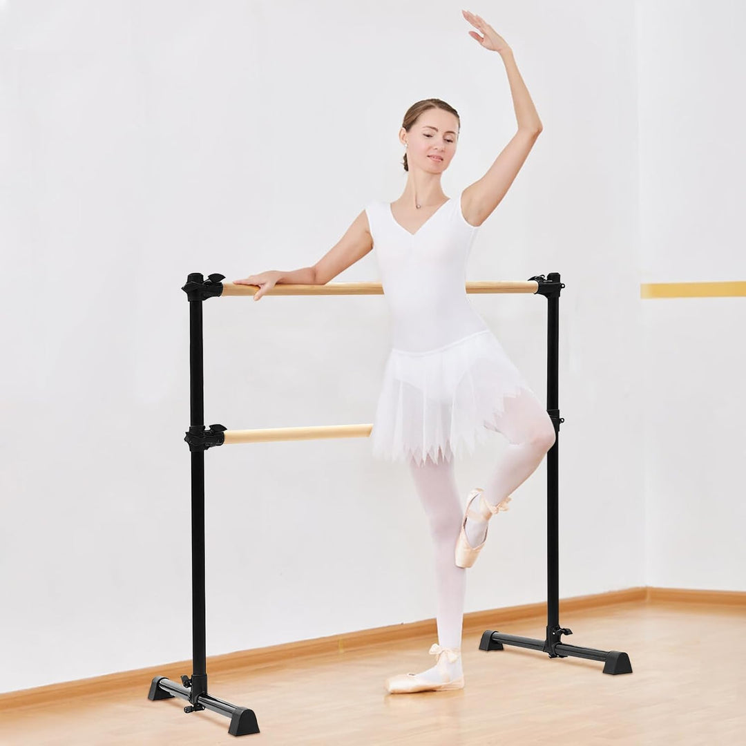 Barre de danse double hauteur réglable de 15 à 122 cm
