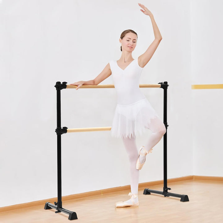 Barre de danse double hauteur réglable de 15 à 122 cm