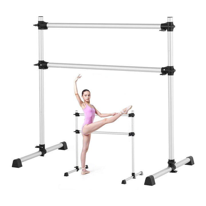 Barre de danse classique double hauteur aluminium réglable