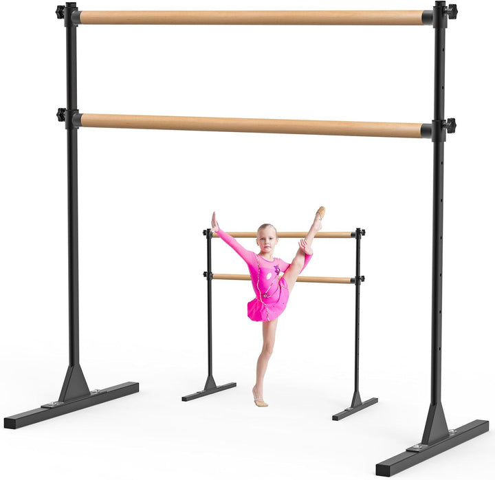 Barre de danse noire double hauteur réglable 120 x 71cm
