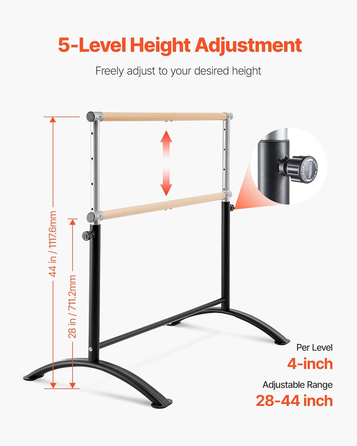 Barre de Danse mobile hauteur réglable 71 et 112cm