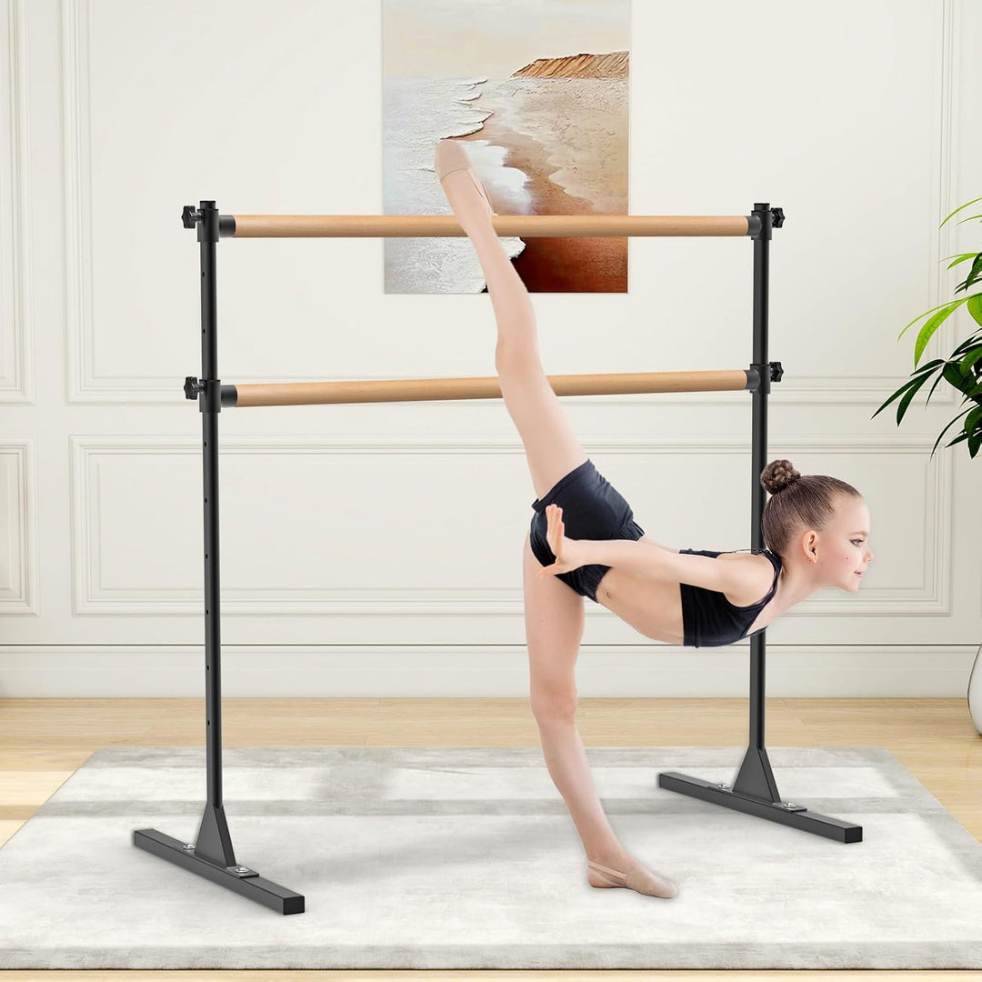 Barre de danse noire double hauteur réglable 120 x 71cm