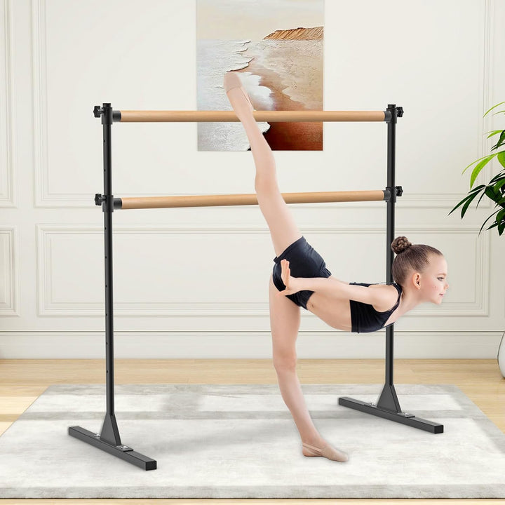 Barre de danse noire double hauteur réglable 120 x 71cm