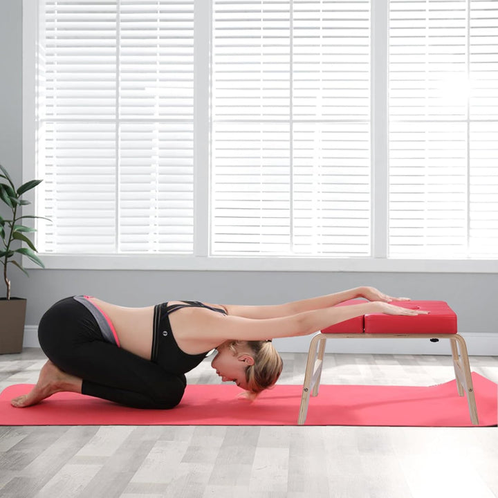 Tabouret de Yoga en bois pour postures inversées