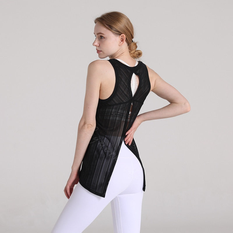 Débardeur maille séchage rapide dos fantaisie