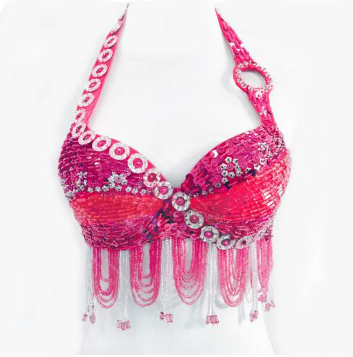Soutien-gorge sequins et franges Belly Dance Lyna