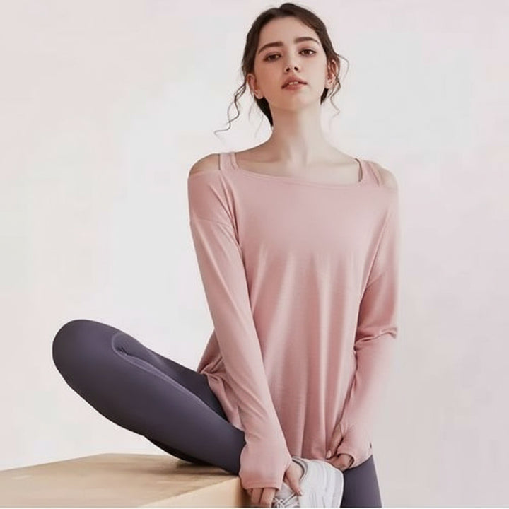 Top manches longues épaules dénudées Shana