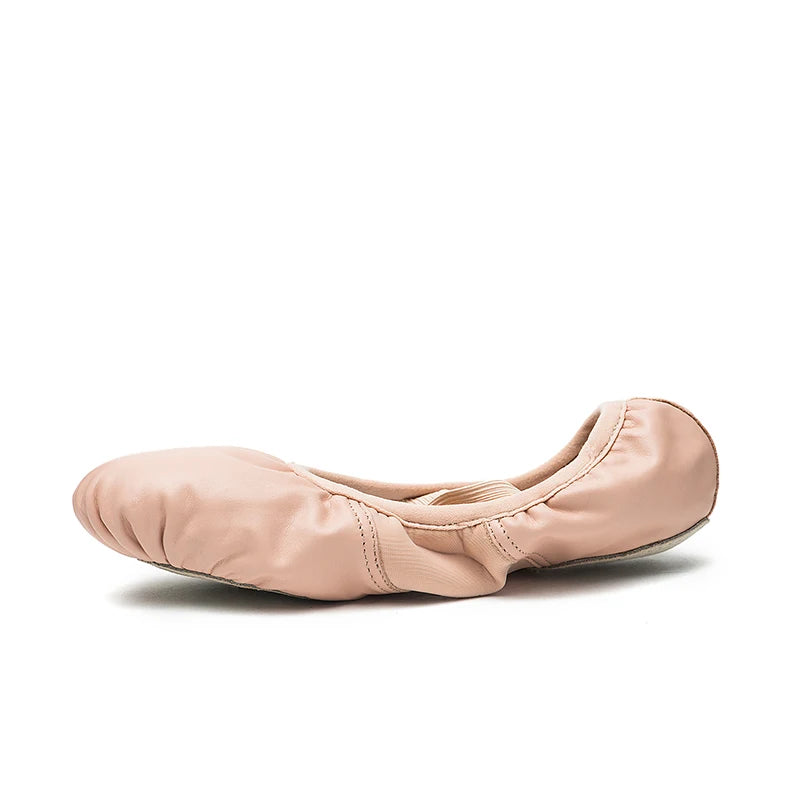 Chaussons Demi-pointes cuir avec elastiques Sansha