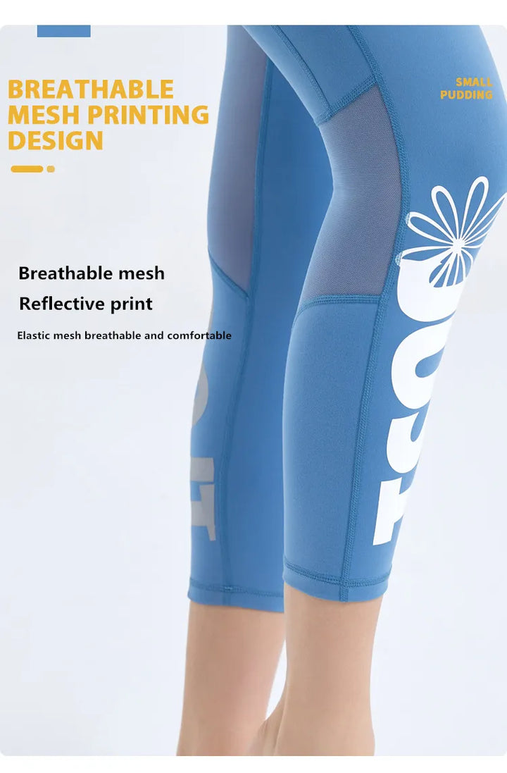 Legging ajouré taille haute en maille