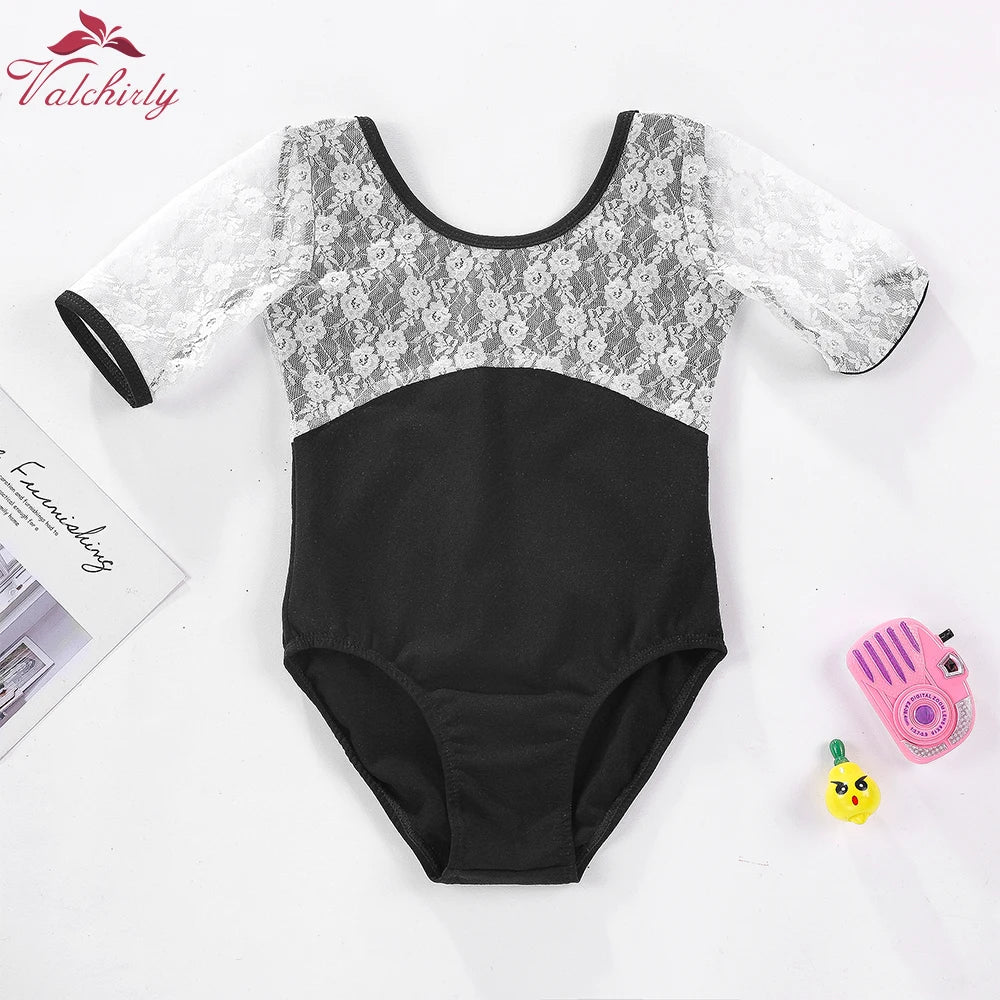 Justaucorps dentelle manches mi-longues Emilia