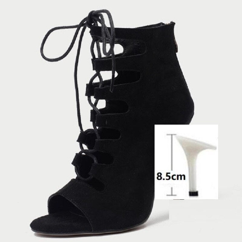 Bottines danse Mathilde noir semelle caoutchouc