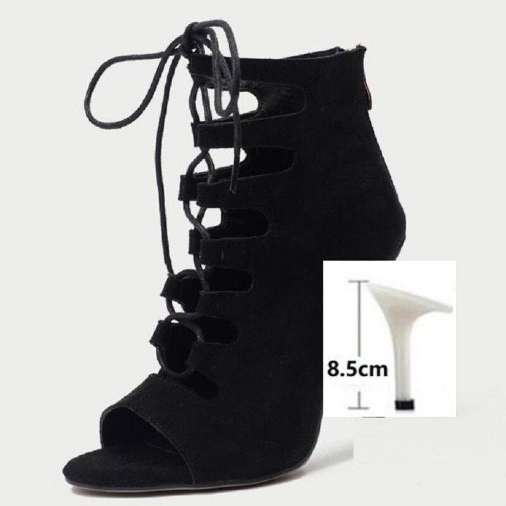 Bottines danse Mathilde noir semelle caoutchouc