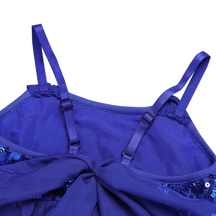 Robe justaucorps paillettes à bretelles réglables Paola