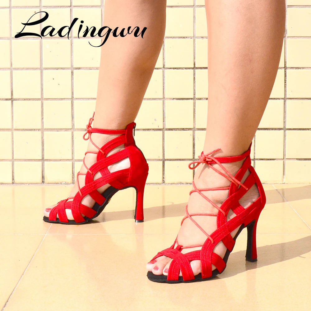 CHAUSSURES DE DANSE VANINA ROUGE TALONS DE 6 À 10CM