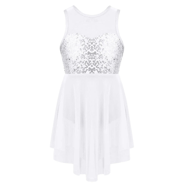 Robe courte asymétrique avec corsage paillettes Jana