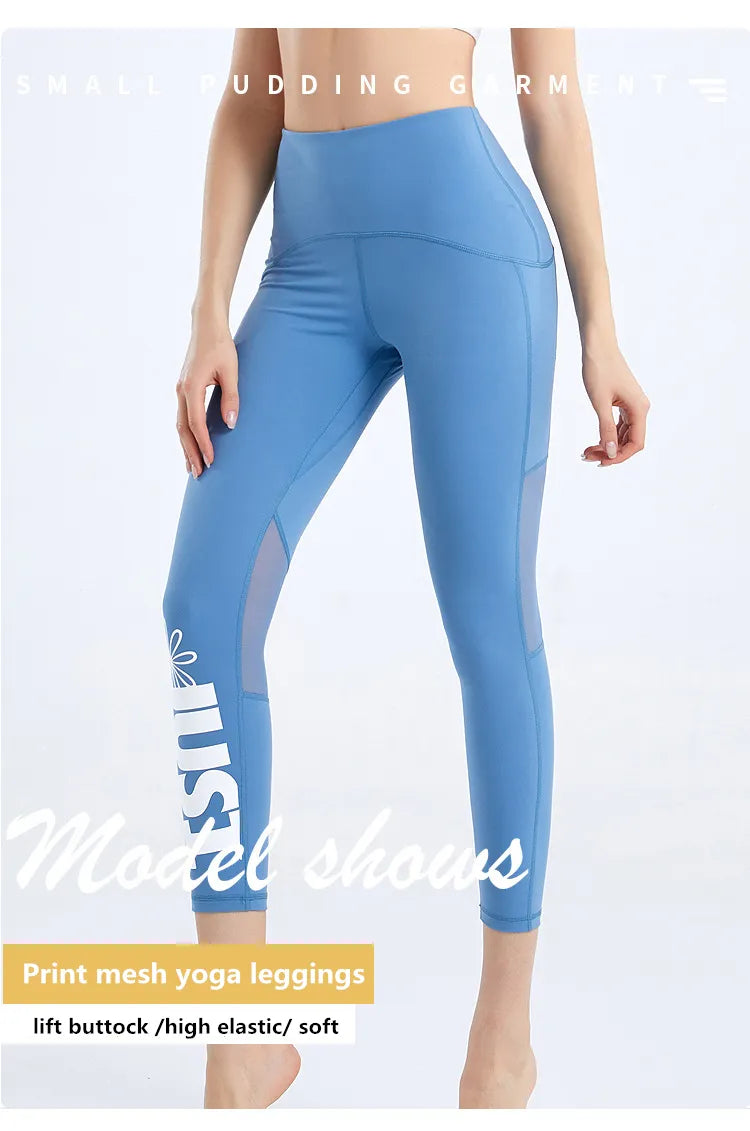 Legging ajouré taille haute en maille