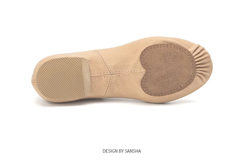 Chaussons jazz toile stretch bi-semelle Sansha