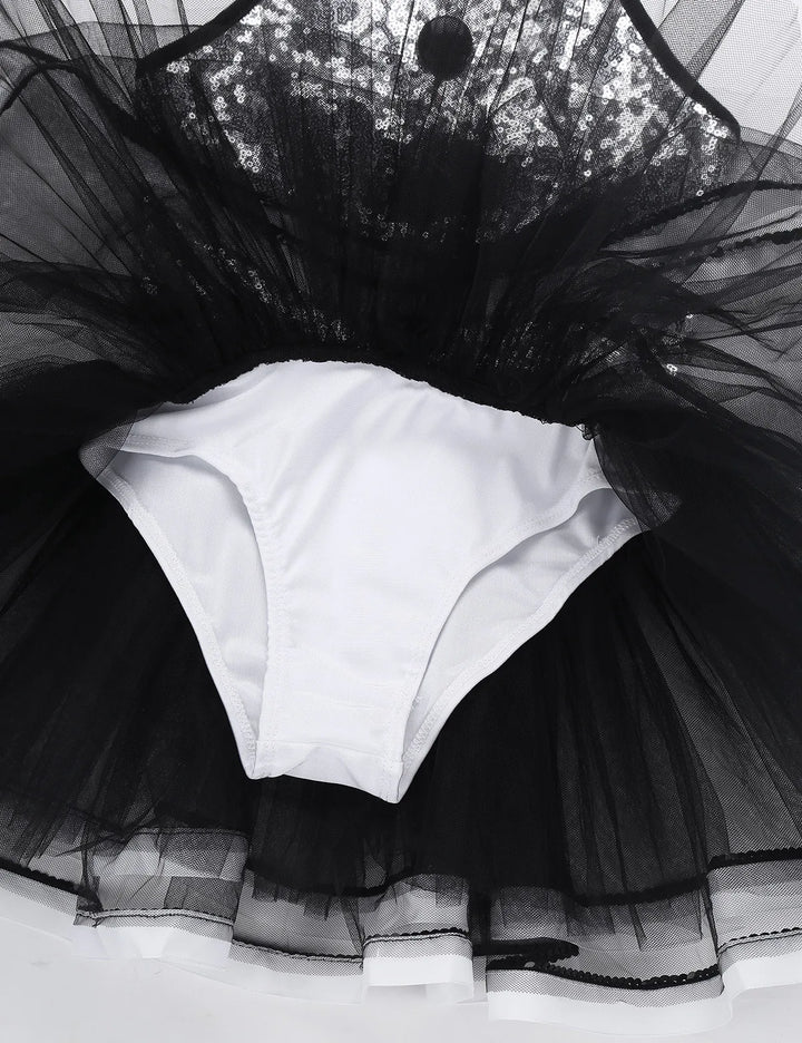 Robe justaucorps paillette sans manches Angélique