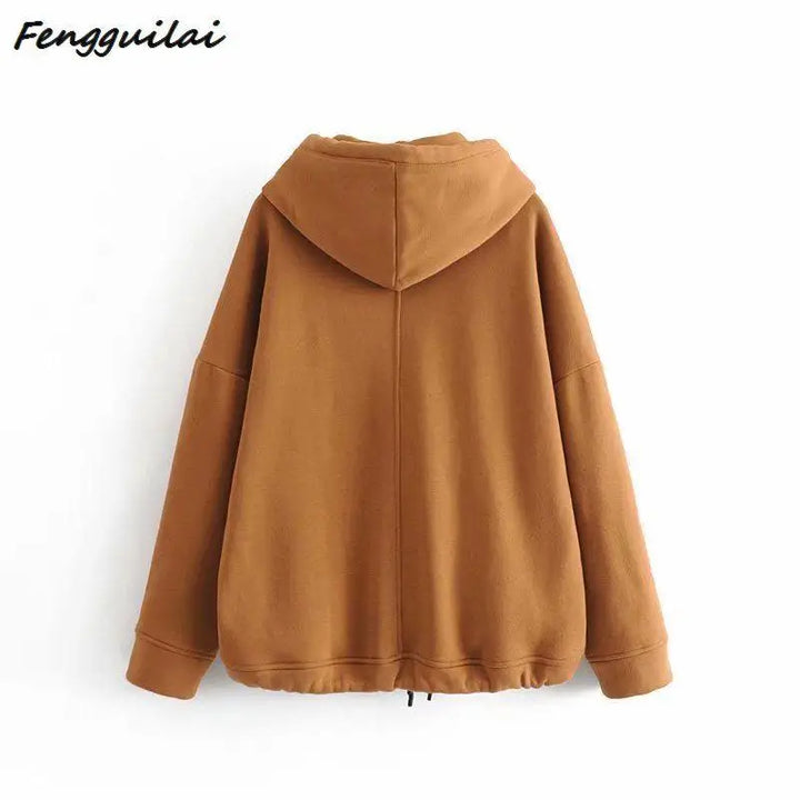 Sweat-shirt capuche coupe femme avec cordon