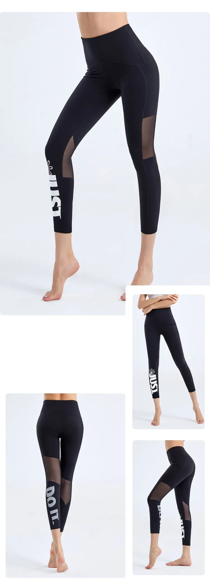 Legging ajouré taille haute en maille