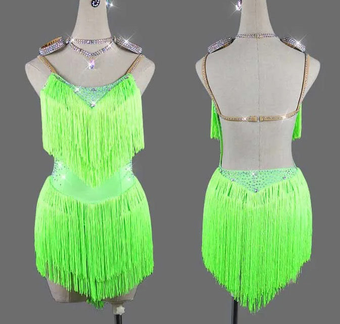 Robe danse Latine franges Alma