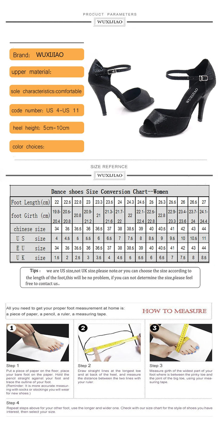 Chaussures de danse coloris noir - Talons de 6 à 10cm