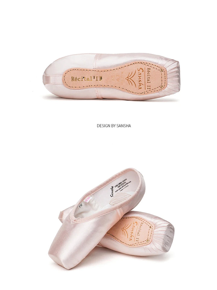 Chaussons Pointes satin Sansha Essentiel Récital2