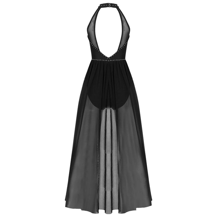 Robe justaucorps paillettes Macha fendue sur le côté