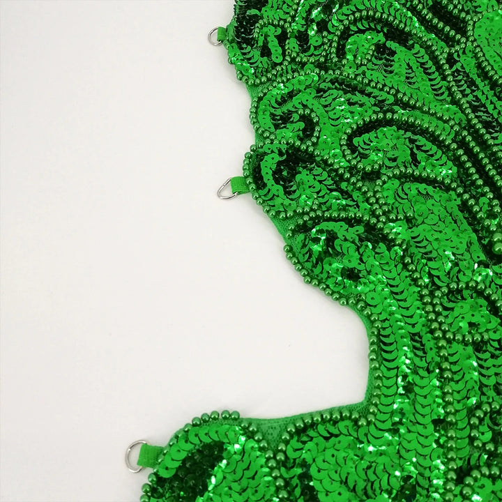 Robe de Danse Pailletée Dos Nu Papillon