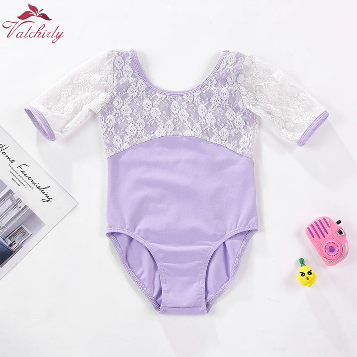 Justaucorps dentelle manches mi-longues Emilia