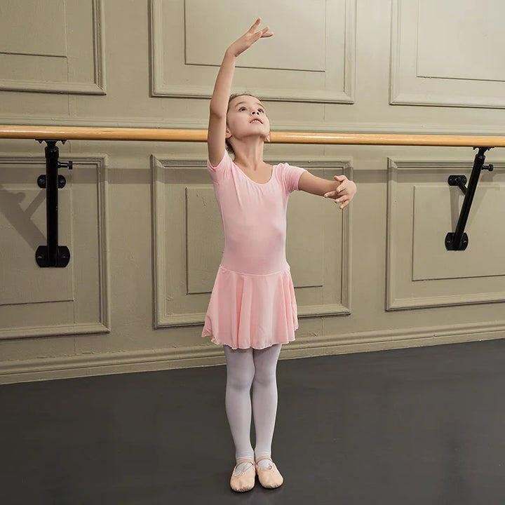 Justaucorps manches courtes avec jupette Sansha