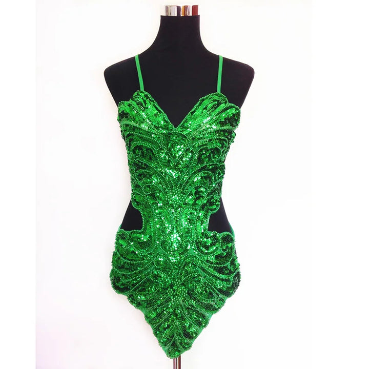 Robe de Danse Pailletée Dos Nu Papillon