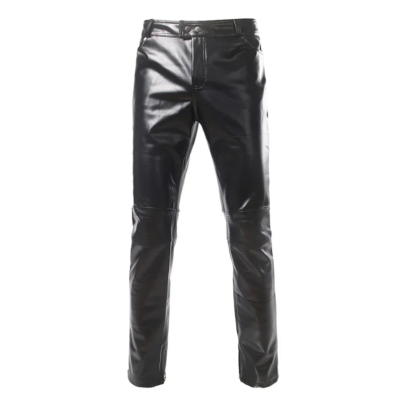 Pantalon PU brillant pour hommes