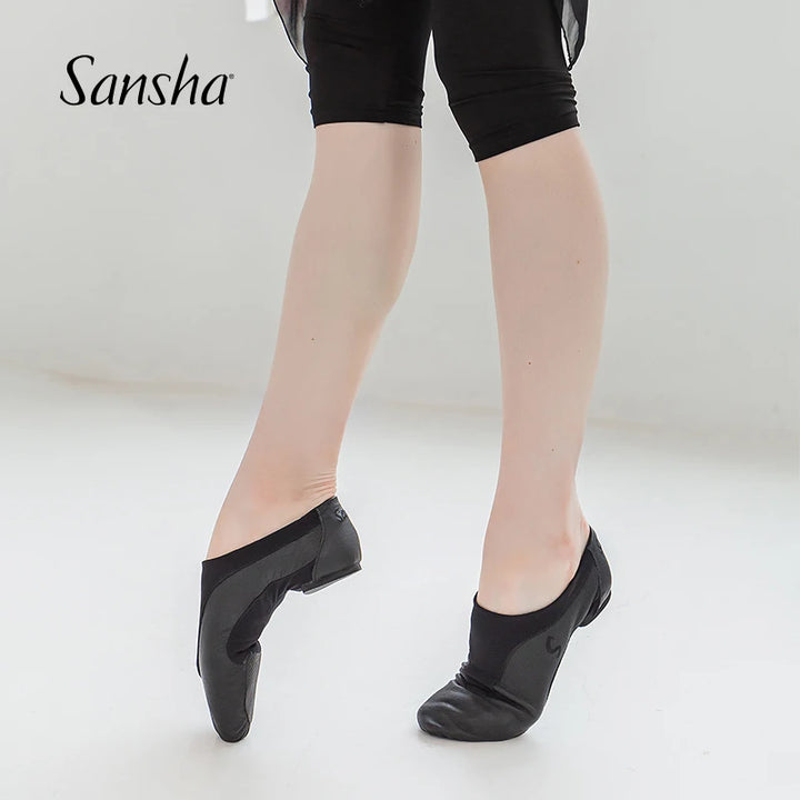 Chausson cuir Sansha Slip-On Modern Jazz Dance