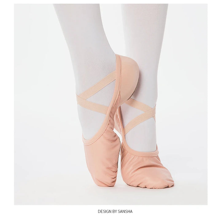 Chaussons danse demi-pointes cuir Sansha