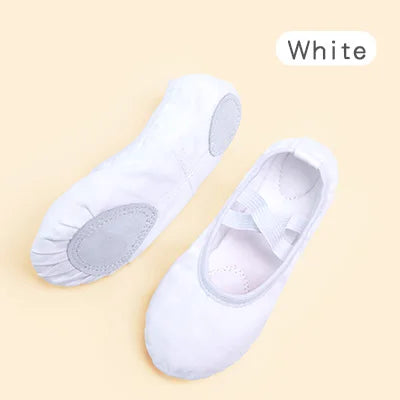 Chaussons demi-pointes en toile 6 coloris au choix