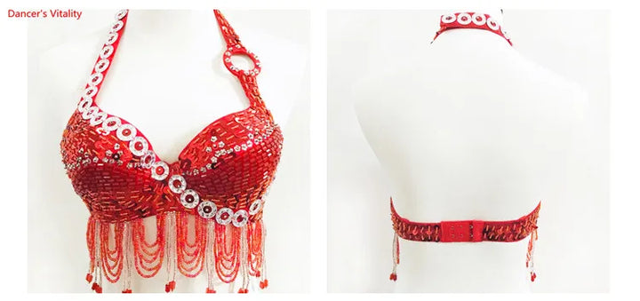 Soutien-gorge sequins et franges Belly Dance Lyna