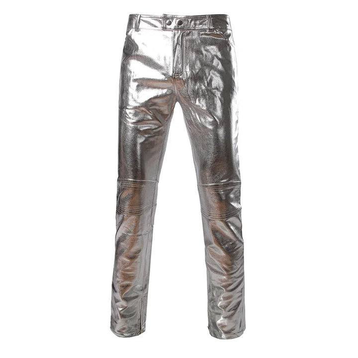 Pantalon PU brillant pour hommes
