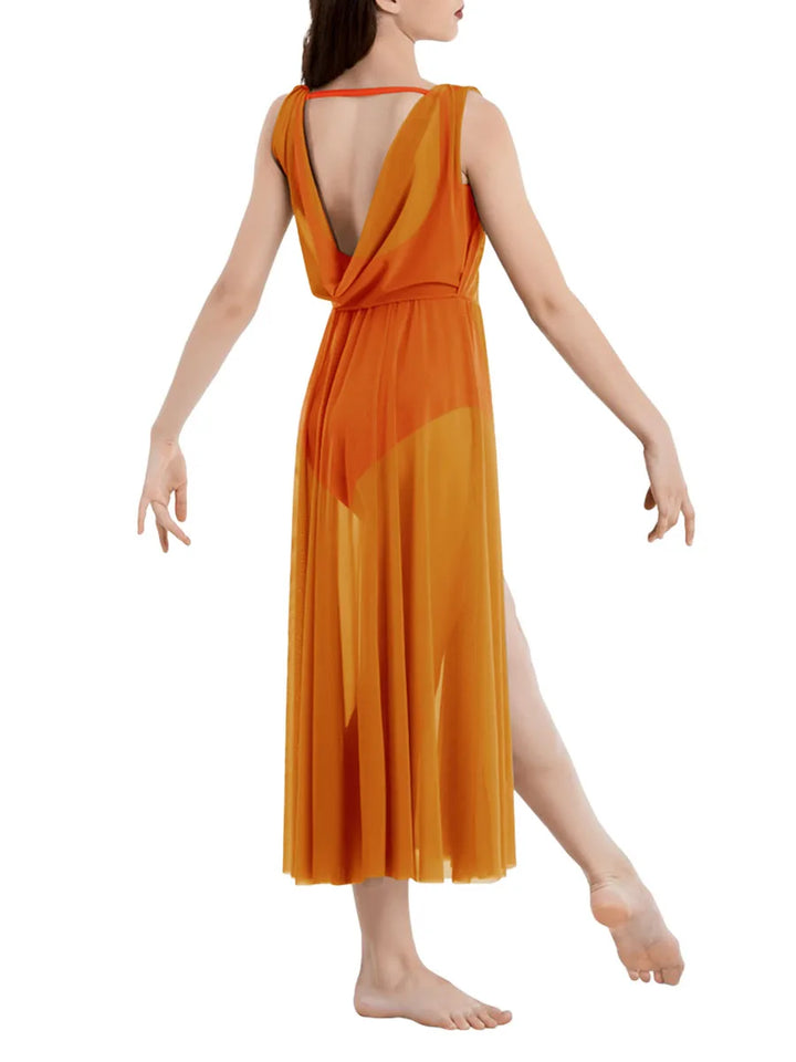 Robe longue justaucorps Mila dos nu