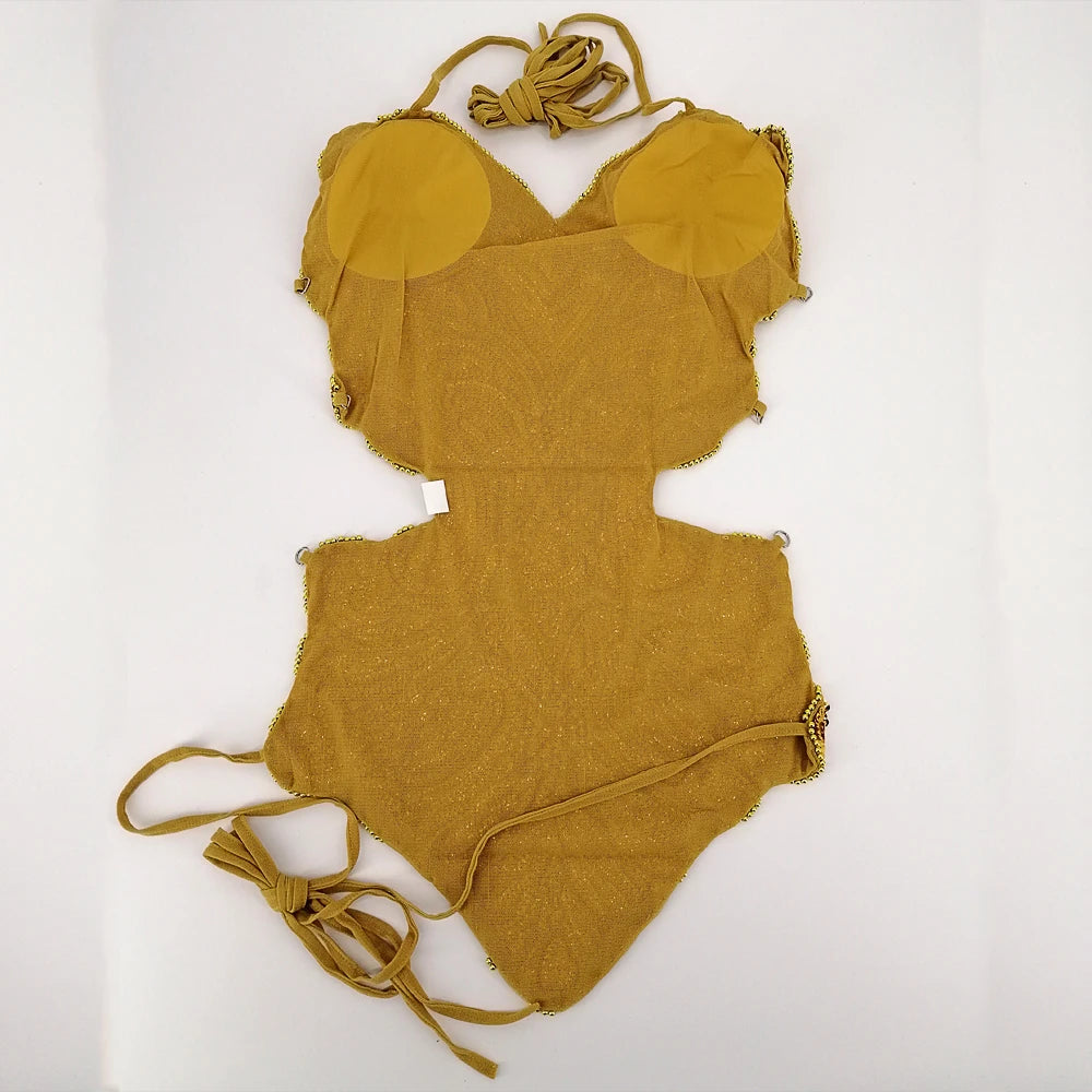 Robe de Danse Pailletée Dos Nu Papillon