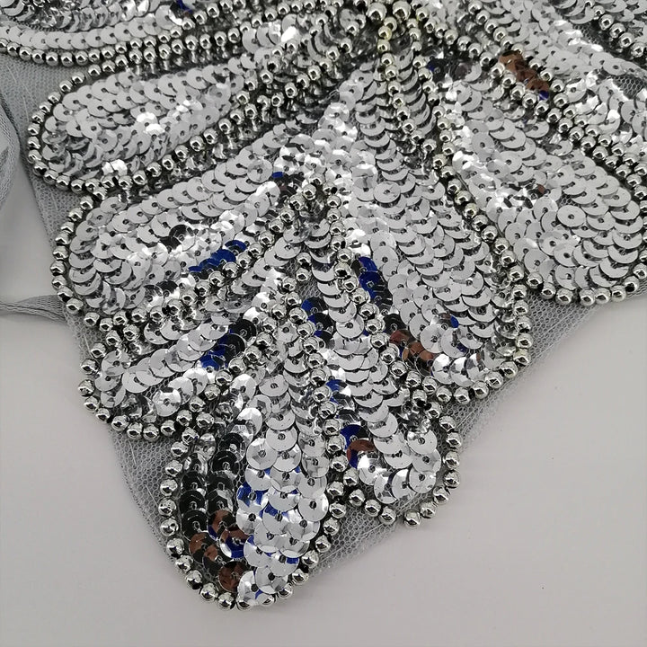 Robe de Danse Pailletée Dos Nu Papillon