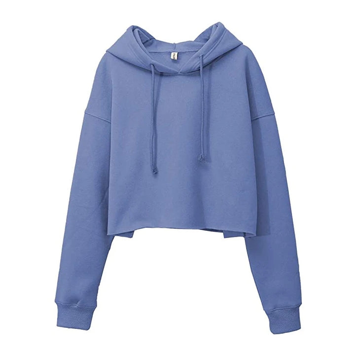 Sweat-shirt court à capuche manches longues Elisandra