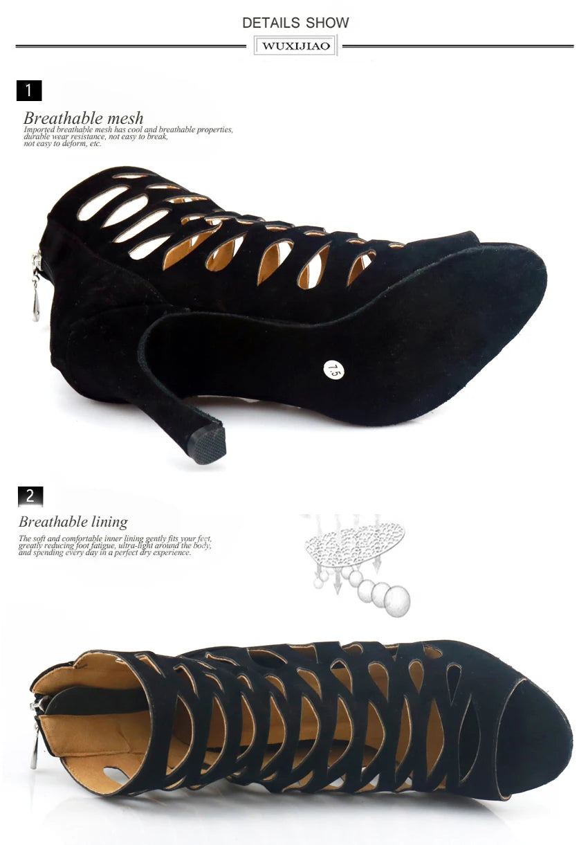 Bottines danse Kiara Talons Cubains de 6 à 10 cm