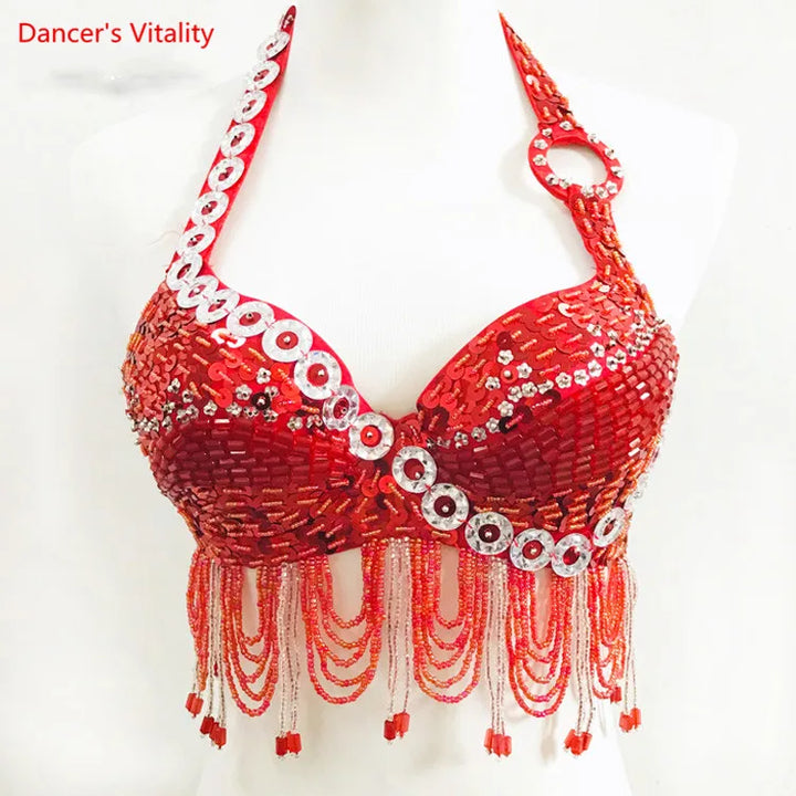 Soutien-gorge sequins et franges Belly Dance Lyna