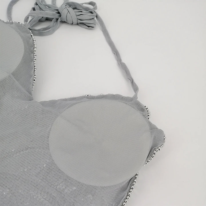 Robe de Danse Pailletée Dos Nu Papillon