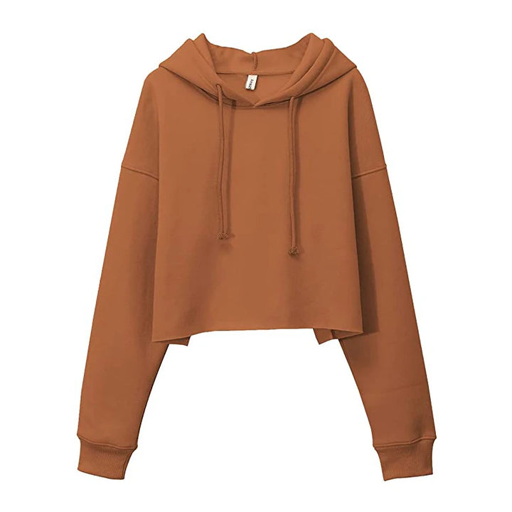 Sweat-shirt court à capuche manches longues Elisandra