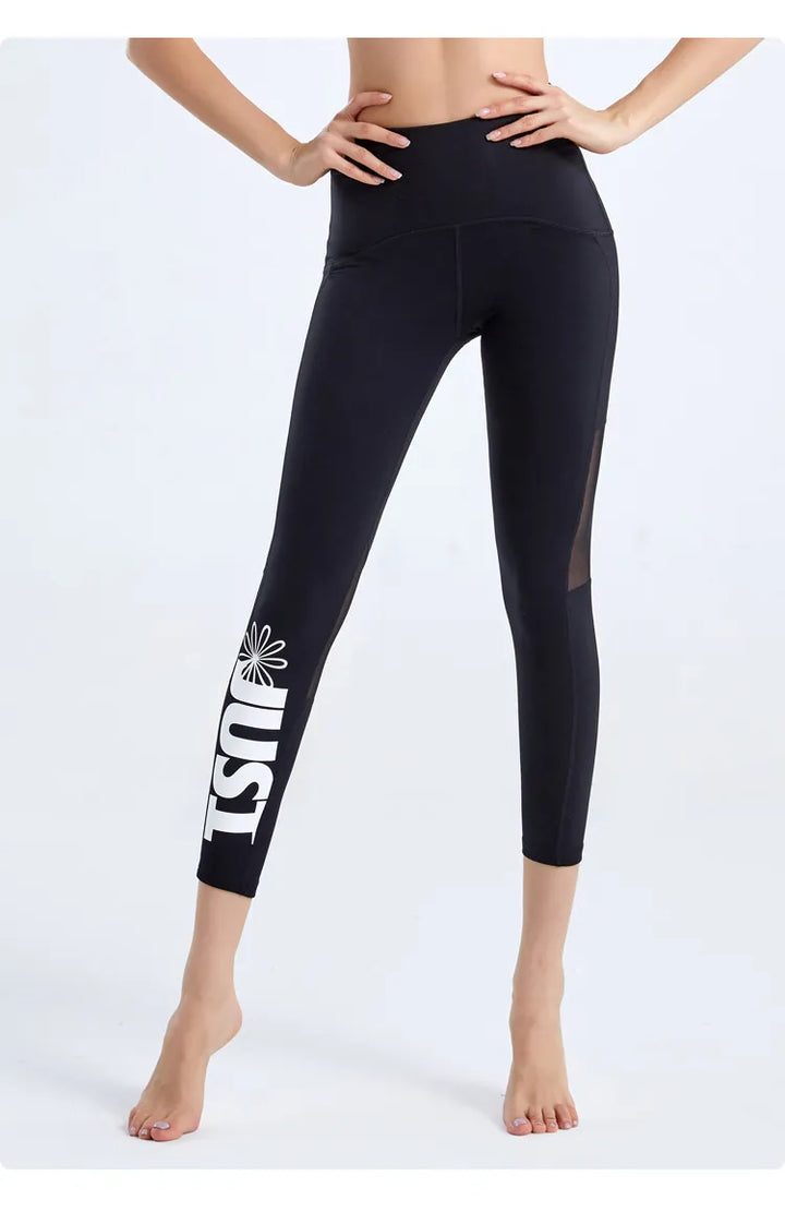 Legging ajouré taille haute en maille