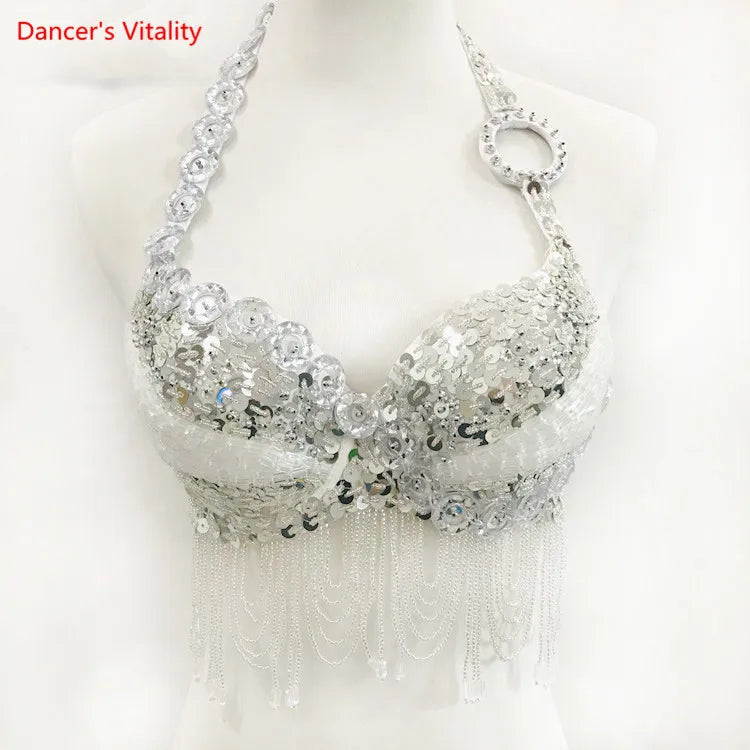 Soutien-gorge sequins et franges Belly Dance Lyna